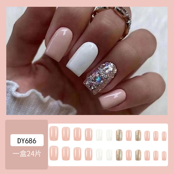12 Sizes-24 PcsPress On Nails DY686