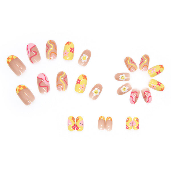 12 Sizes-24 Pcs Press On Nails W196