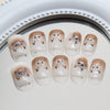 12 Sizes-24 Pcs Press On Nails R908
