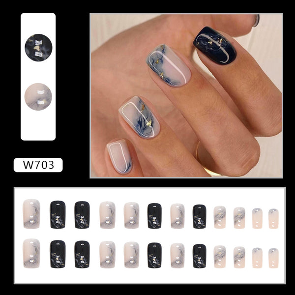 12 Sizes-24 Pcs Press On Nails W682