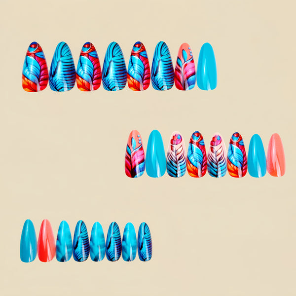 12 Sizes-24 Pcs Press On Nails Y1382