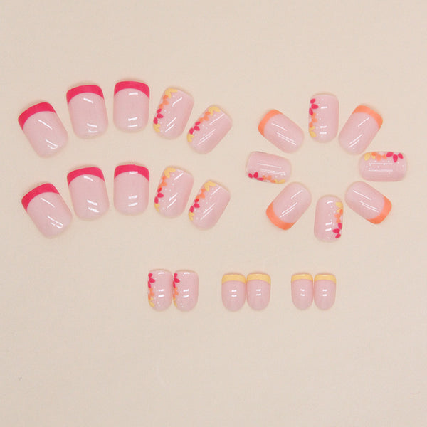 12 Sizes-24 Pcs Press On Nails W1171