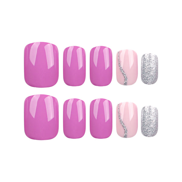12 Sizes-24 Pcs Press On Nails JP2910