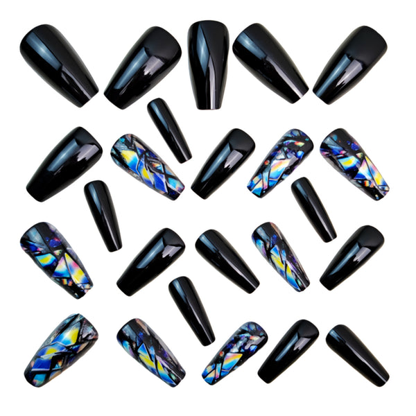 12 Sizes-24 Pcs Press On Nails Y1498
