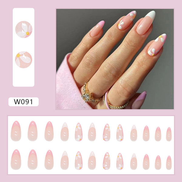 12 Sizes-24 Pcs Press On Nails W091