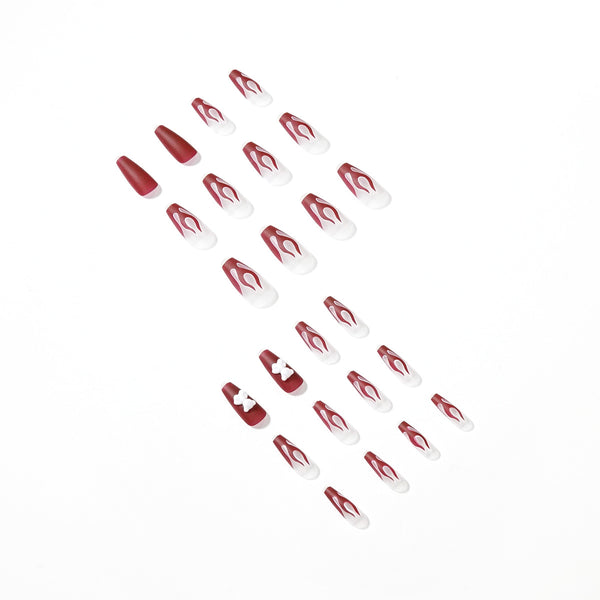 12 Sizes-24 Pcs Press On Nails JP1393