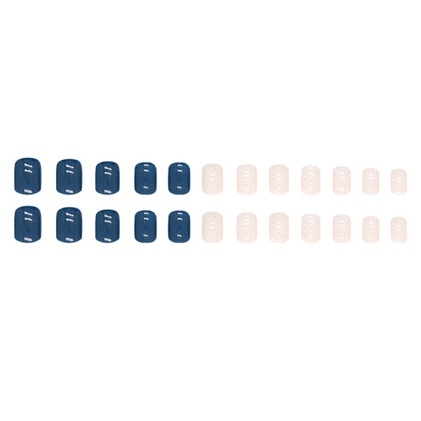 12 Sizes-24 Pcs Press On Nails W1139
