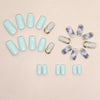 12 Sizes-24 Pcs Press On Nails W1377