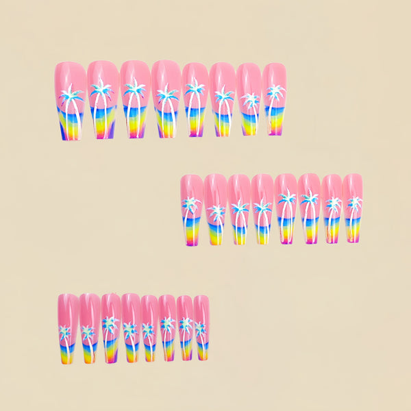 12 Sizes-24 Pcs Press On Nails Y893