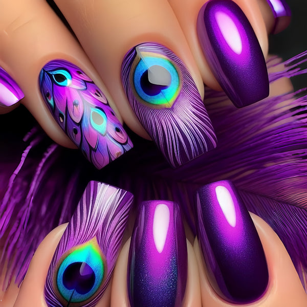12 Sizes-24 Pcs Press On Nails Y411