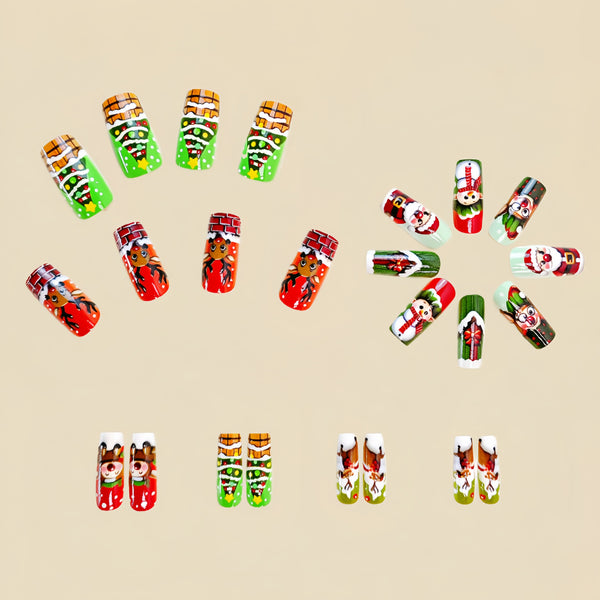 12 Sizes-24 Pcs Press On Nails Y226