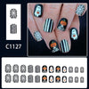 12 Sizes-24 Pcs Press On Nails C1127