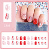 12 Sizes-24 Pcs Press On Nails C456