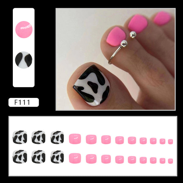 12 Sizes-24 Pcs Press On Nails F111