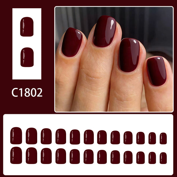 12 Sizes-24 Pcs Press On Nails C1802