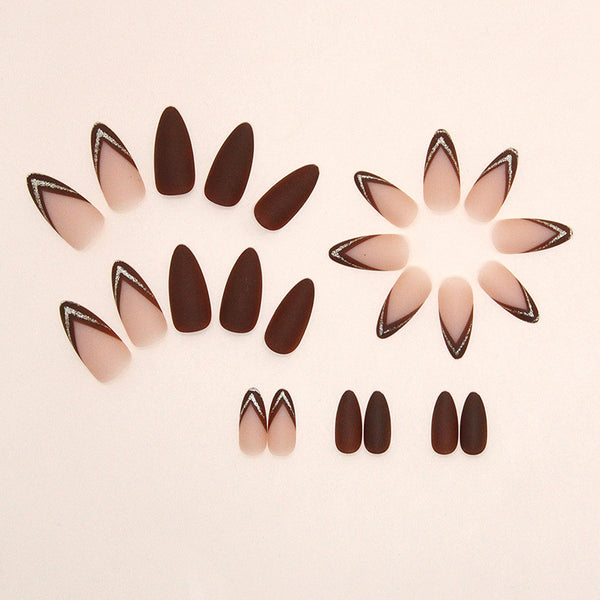12 Sizes-24 Pcs Press On Nails W1428