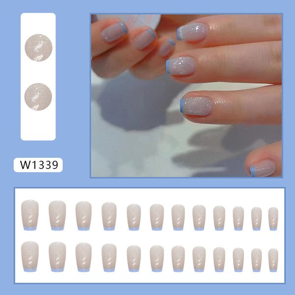 12 Sizes-24 Pcs Press On Nails W1339