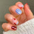 12 Sizes-24 Pcs Press On Nails C1421