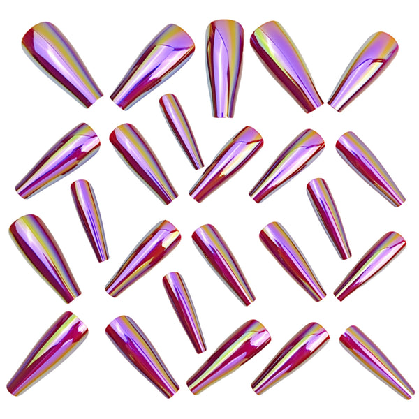 12 Sizes-24 Pcs Press On Nails Y1105