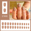 12 Sizes-24 Pcs Press On Nails C1935