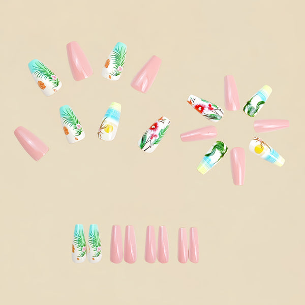 12 Sizes-24 Pcs Press On Nails Y909