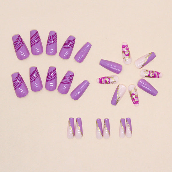 12 Sizes-24 Pcs Press On Nails W736