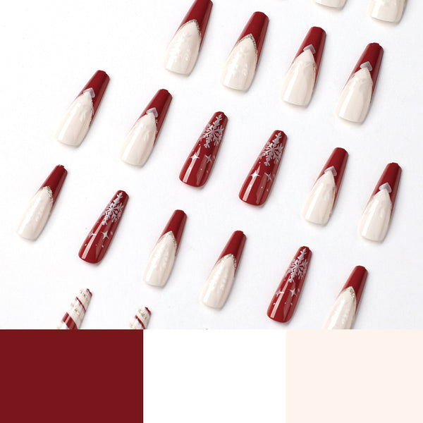 12 Sizes-24 Pcs Press On Nails JP1916