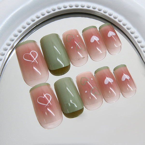 12 Sizes-24 Pcs Press On Nails R920