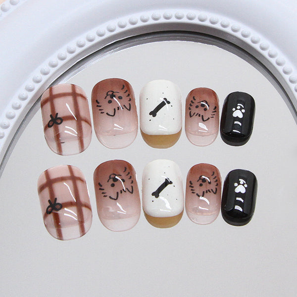 12 Sizes-24 Pcs Press On Nails R901