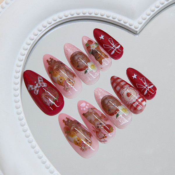 12 Sizes-24 Pcs Press On Nails W2085