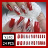 12 Sizes-24 Pcs Press On Nails Y240