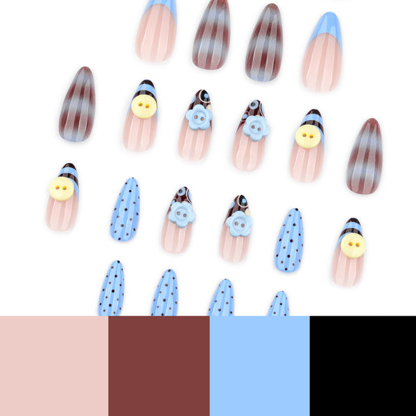 12 Sizes-24 Pcs Press On Nails JP4343