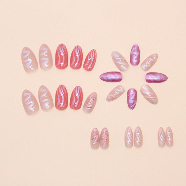 12 Sizes-24 Pcs Press On Nails W1793