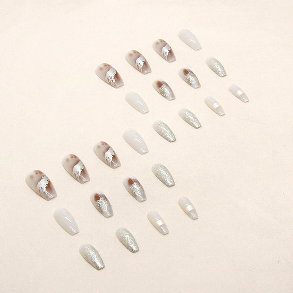 12 Sizes-24 Pcs Press On Nails R707