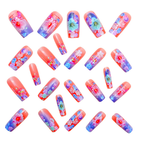 12 Sizes-24 Pcs Press On Nails Y986