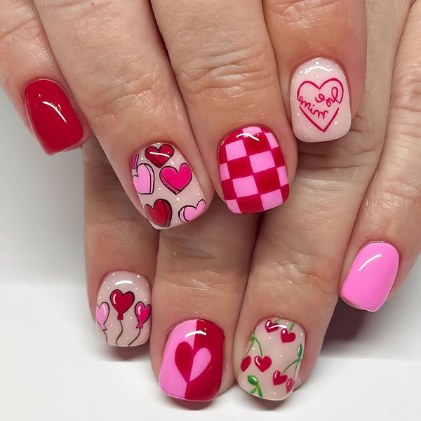 12 Sizes-24 Pcs Press On Nails Y1012