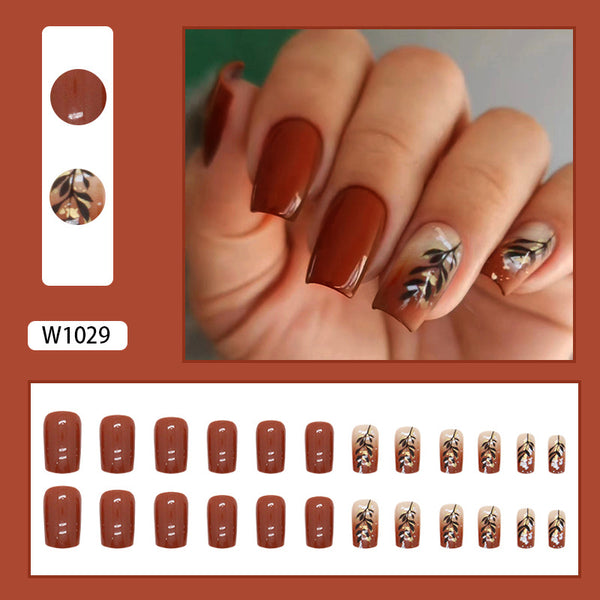 12 Sizes-24 Pcs Press On Nails W1029