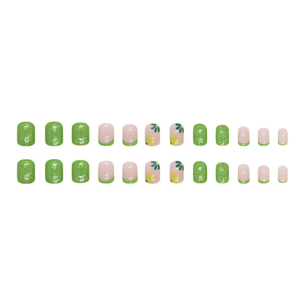 12 Sizes-24 Pcs Press On Nails W1097