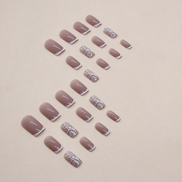 12 Sizes-24 Pcs Press On Nails W1277