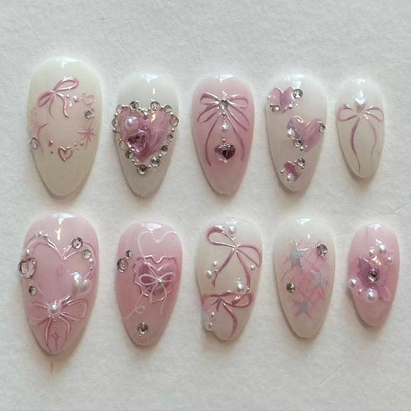 12 Sizes-24 Pcs Press On Nails Z936