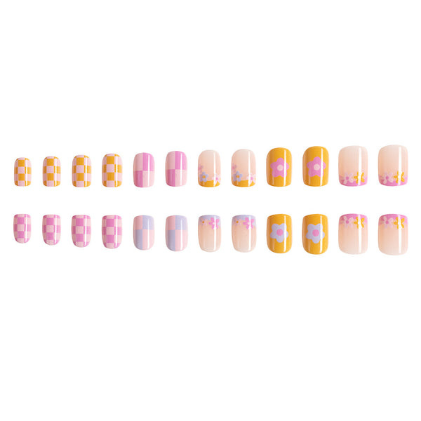 12 Sizes-24 Pcs Press On Nails C030
