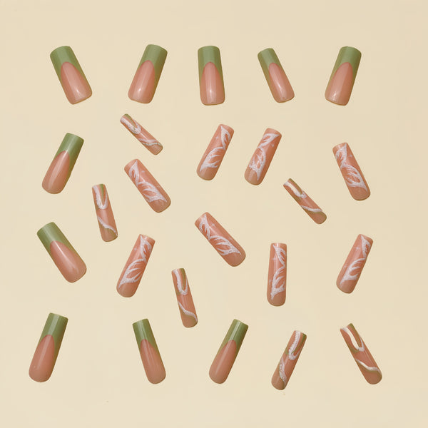 12 Sizes-24 Pcs Press On Nails Y121