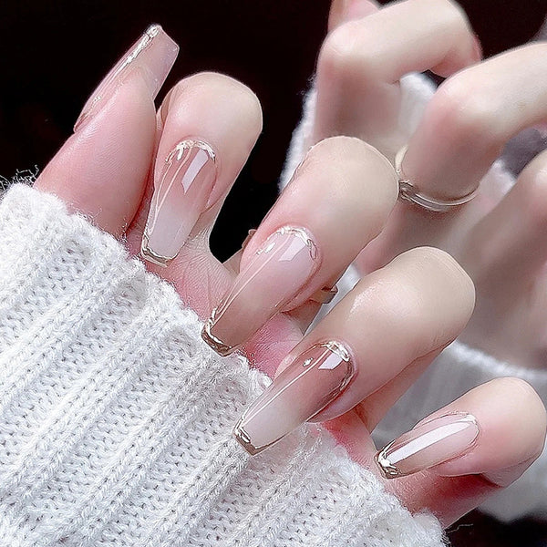 12 Sizes-24 Pcs Press On Nails R712