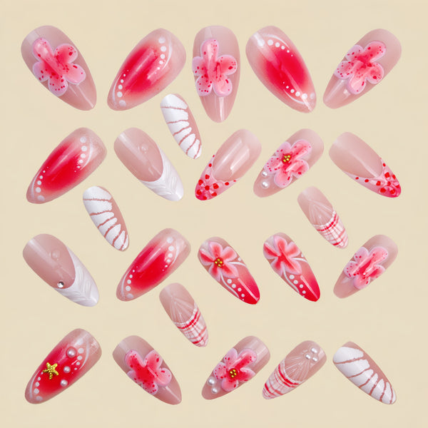 12 Sizes-24 Pcs Press On Nails Y1445