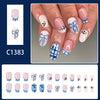12 Sizes-24 Pcs Press On Nails C1383