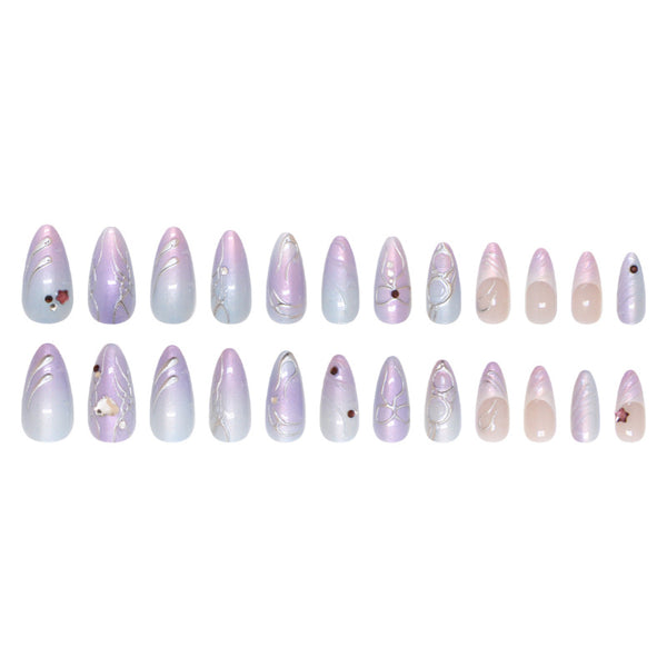 12 Sizes-24 Pcs Press On Nails Z972