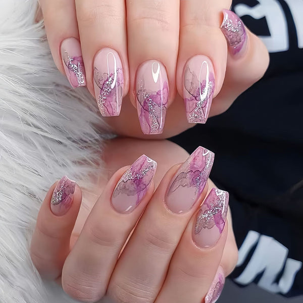 12 Sizes-24 Pcs Press On Nails Y1063
