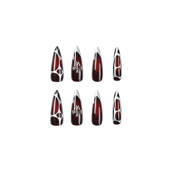 Almond Glossy Long Press on Nails