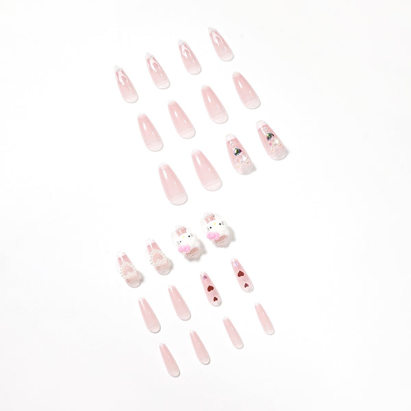 12 Sizes-24 Pcs Press On Nails JP1366