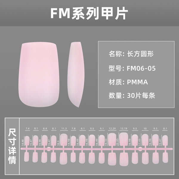 12 Sizes-24 Pcs Press On Nails FM06-01